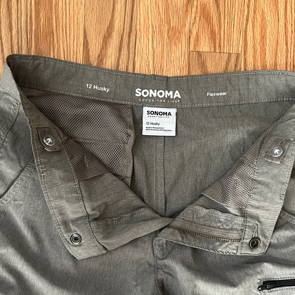 SONOMA – Size 12 Husky Shorts – Boys – Gray & Khaki - Picture 3 of 7